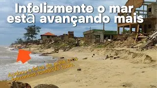 Esse período, não era pra o mar estar avançando tanto como está fazendo em Atafona.