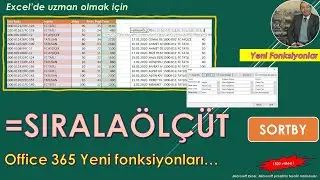 Excel SIRALAÖLÇÜT / SORTBY Fonksiyonu