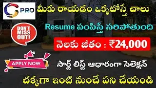 మీకు రాయడం ఒక్కటి వస్తే చాలు || Career PRO HR Solutions Work From Home Jobs || Jobs In Telugu Inform