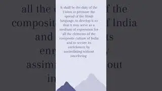 Article 351   Indian Constitution #indianconstitution #upsc