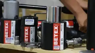 Thử nghiệm k&iacute;ch thủy lực NSCS302 với bơm tay PB700. BETEX