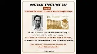 29 June #WorldStatisticsDay to honor the contributions of statisticians Prof. P.C. Mahalanobis