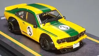 1/64 Mazda RX-3 Savanna LBWK by Inno64 diecast model car review RX3 Liberty Walk