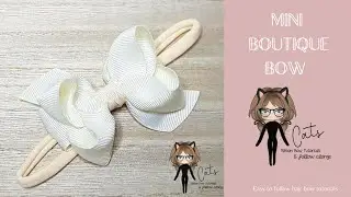 How to make hair bows with ribbon | Hair bow tutorial | DIY hair bow | MINI BOUTIQUE BOW TUTORIAL
