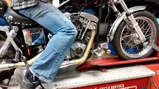 Shovelhead - Dyno pull with single CV carb