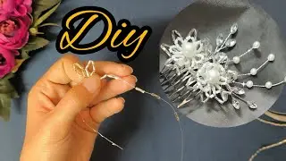 effortless DIY crystal bridal hair comb tutorial crafting a stunning floral accessory for Beginners