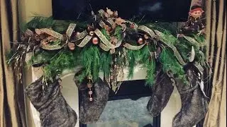 How To Decorate a Mantel with Fresh Greenery - Christmas Fireplace Decorating Ideas.