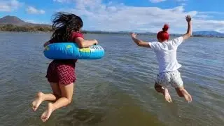 asombroso Las chicas se tiran de gran peña🤯🤯🤯aventuras por todo sivar 🥶