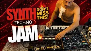 [Synth Jam] Raw Big Room Techno &ndash; MiniFreak, DrumBrute & TR-8S Live Set (140 BPM)