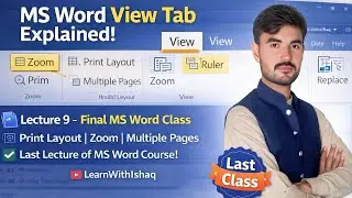 MS Word View Tab Full Guide | Learn All View Options in MS Word | Full Explanation Lecture 9