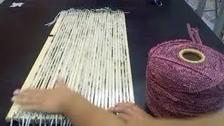 Tapete trançado com fio de malha