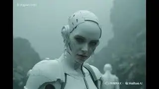 Ai Generated Alien Girl walking