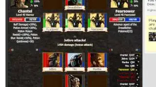 4 warrior team - End Boss Dread Father in level 40 - Monster's Den