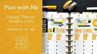 Black & Yellow Spread :: Plan with Me :: Happy Planner Healthy Hero