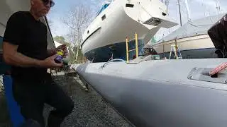 Mast step installation Oceano Sailboat