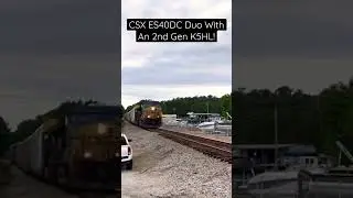 CSX ES40DC Duo Units Rolls Through Chapin SC With A 2nd Gen K5HL! #subscribe #trains #shorts #chapin