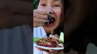 Eating spicy fish salad 🐟🌶😋