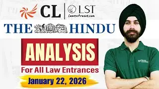 The Hindu Analysis | 22 Jan 2026 | Daily Current Affairs for CLAT 2027 & All Law Entrance Exams