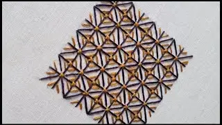 Creative Grid Style Center Design | खूबसूरत सेंटर डिज़ाइन कढ़ाई