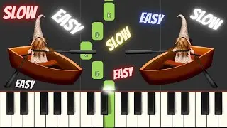 Row, Row, Row Your Boat - Easy Piano Tutorial (SLOW)