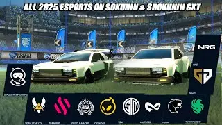 Showcasing All *NEW* 2025 Esports Decals On Shokunin & Shokunin GXT - Rocket League Showcase