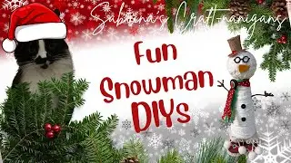 ☃️Веселые поделки СНЕГОВИКА своими руками #рождественскаяподелка #сделайсам #снеговик
