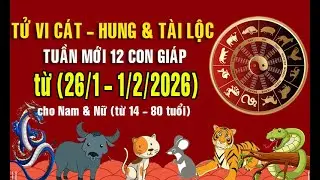Tử vi tuần mới cho Nam & Nữ, từ (26/1 - 1/2/2026) của 12 con gi&aacute;p: Dự b&aacute;o chi tiết #tuvituan #viral