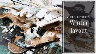 Winter layout: video tutorial. Scrapbooking