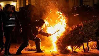 Protests erupt in Bucharest after Calin Georgescu barred from election rerun