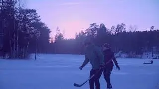 frozen lake in norway