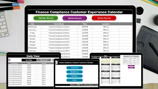 Finance Compliance Customer Experience Calendar in Excel