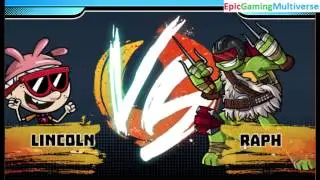 Raphael VS Lincoln Loud In A Nickelodeon Super Brawl World Brawlville PVP Mode Match / Battle