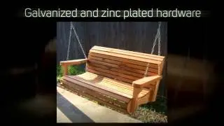 TMP Outdoor Furniture Contoured Classic Red Cedar Porch Swing