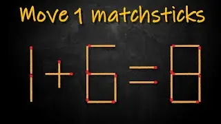 🧠 Move 1 Stick To Make Equation Correct 🧠 - Matchstick Puzzle Quiz