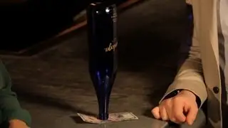 Pulling a Dollar from under Beer Bottle | Table Magic Tricks