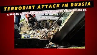 🚨Bridge blown up in Bryansk, Russia as passenger train with 388 on board passed underneath #attack