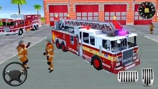 Fire Rescue Truck Simulator 3D Gameplay - Real Fire Truck Driving Simulator Game - Android Gameplay 
