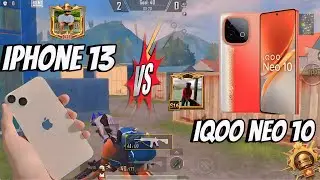 iPhone 13 Vs Iqoo neo 10 🥵| 120 FPS Vs 60 FPS ❤️ | TDM Testing Headshot IPhone 13 ? PUBG\ BGMI ! 