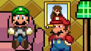 Luigi go to the bathroom [but it's sprite animated using the styles Dorkly uses]
