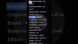 الانجليزية في الاعمال | سلسلة كلمات إنجليزية مترجم الى العربية الجزء 04 | English for Business