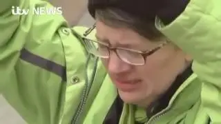 Protester screams in agony as Trump sworn in