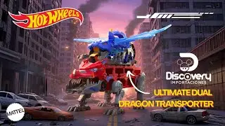 DOBLE DRAG&Oacute;N! La Pista 2 en 1 M&Aacute;S GRANDE JAM&Aacute;S VISTA 😱 Hot Wheels&reg; Ultimate Dual Dragon Transporter&trade;