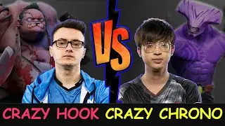37 FLESH HEAP CRAZY HOOK vs CRAZY CHRONO - Miracle Pudge vs 23Savage faceless void INTENSE DOTA 2