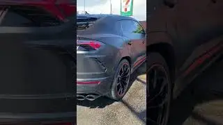 Lamborghini suv 🚙 beautiful black mate red accents #automobile #lamborghini #urus #luxcar #luxecars