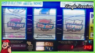 Triple Double Red Hot 7’s Slot Machine at Meskwaki — Single Session (Real Slot Play)