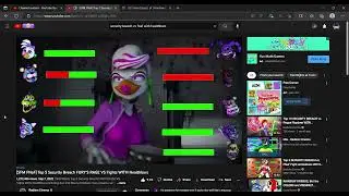 security breach vs fnaf with healthbars and i react to it part 4