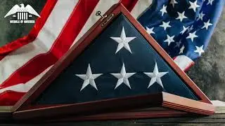 Lockable Wood Veteran Burial Flag Case