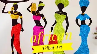 DIY AFRICAN LADY Wall Decor STEP BY STEP TUTORIAL for beginners #Vlog | EASY PROJECTS | Tribal Art