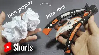Paper CS:GO Butterfly Knife (Asiimov Skin)