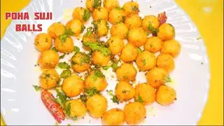 Poha suji balls recipe ll evening snack ll cooking vlog ll rava recipe @Sarbathkids